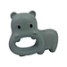 hippo shaped natural latex teether toy